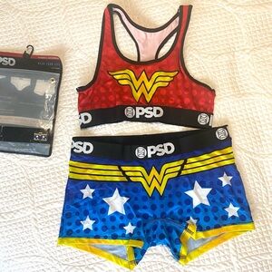 PSD Wonder Woman Sports Bra and Boy short set